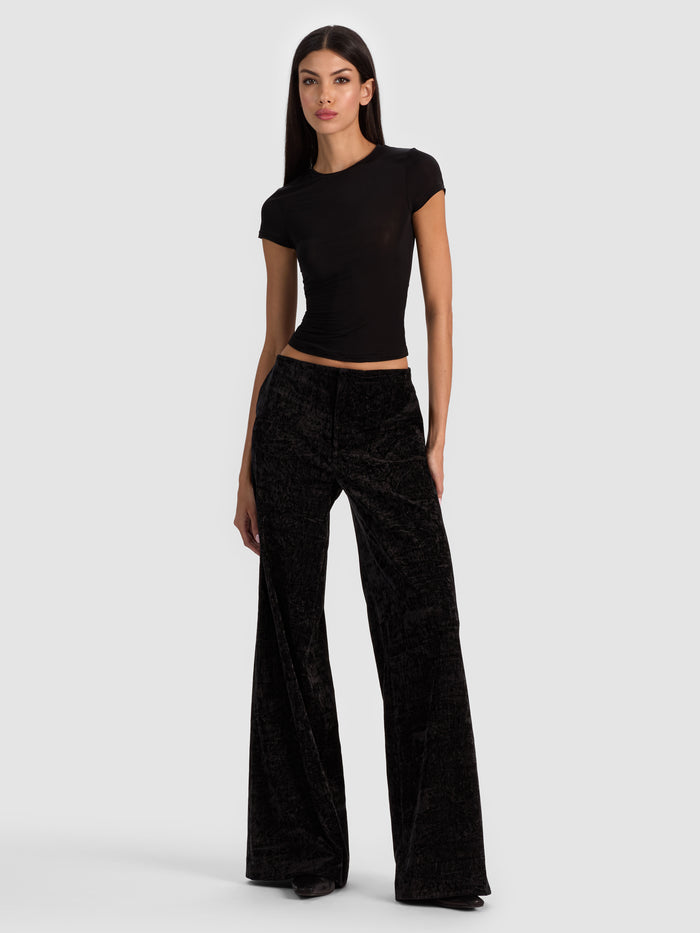 CONOR CLEAN WAIST TROUSER - BLACK