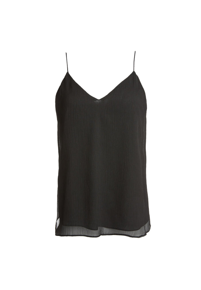 CONTESSA V-NECK CAMI - BLACK