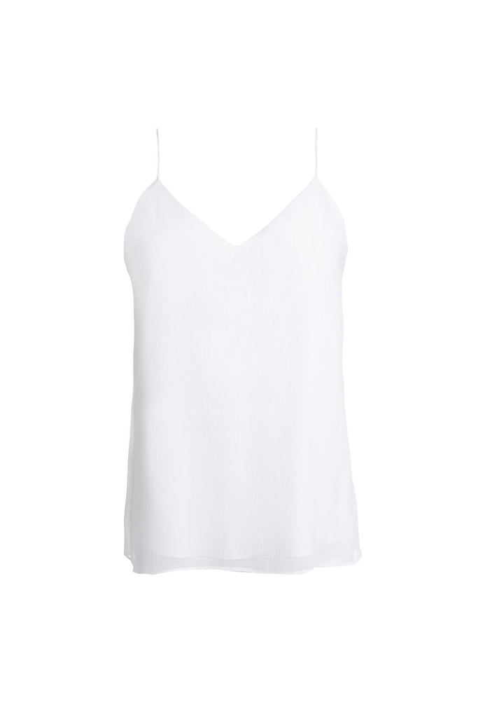 CONTESSA V-NECK CAMI - WHITE