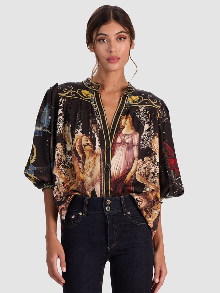 CORA BUTTON DOWN BLOUSE - MUSE