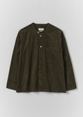 Cord Grandad Collar Shirt | Tent Green