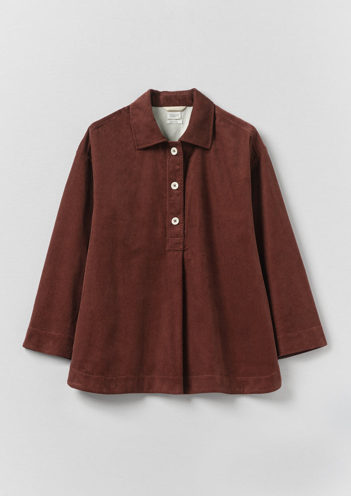 Cord Smock Top | Brick Red