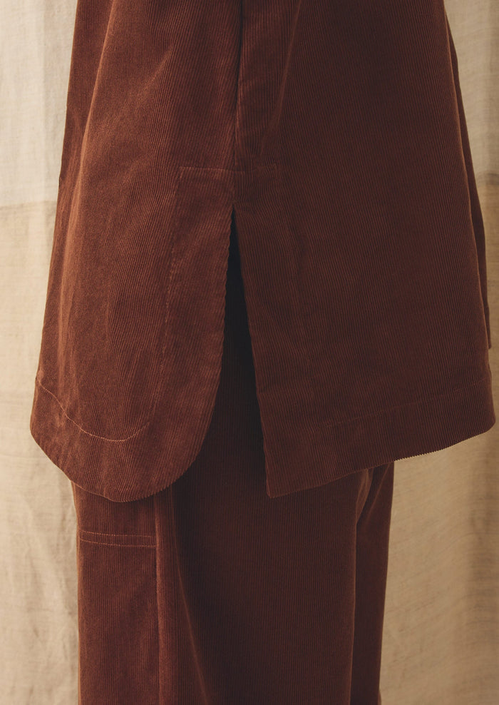 Cord Smock Top | Brick Red