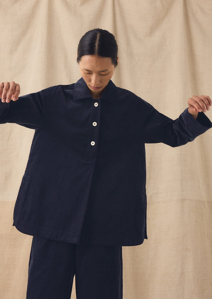 Cord Smock Top | Midnight