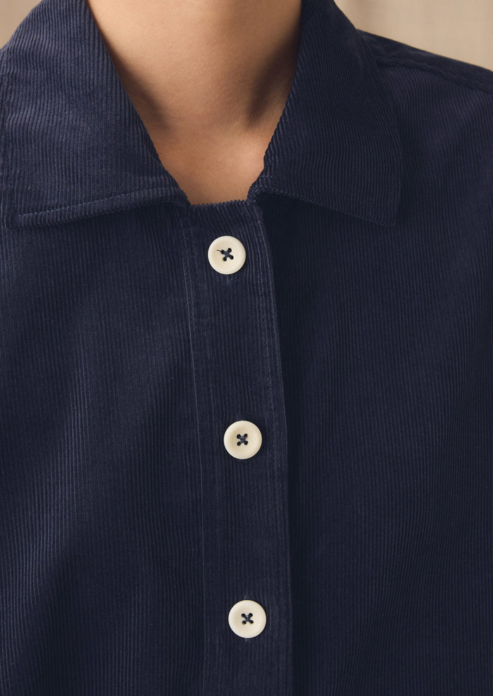 Cord Smock Top | Midnight