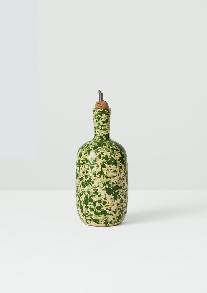 Cortona Splatter Oil Pourer | Cream/Leaf