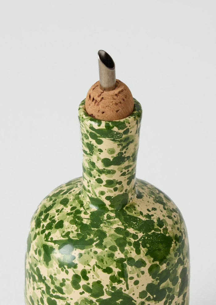 Cortona Splatter Oil Pourer | Cream/Leaf