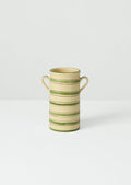 Cortona Stripe Utensil Jar | Cream/Leaf