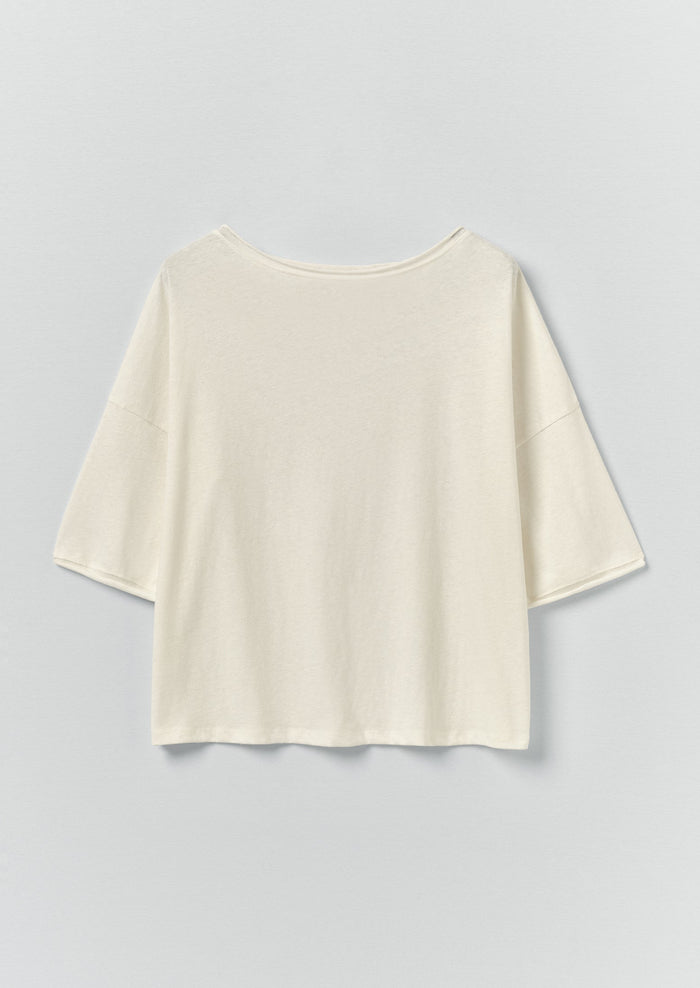 Cotton Hemp Jersey Tee | Chalk