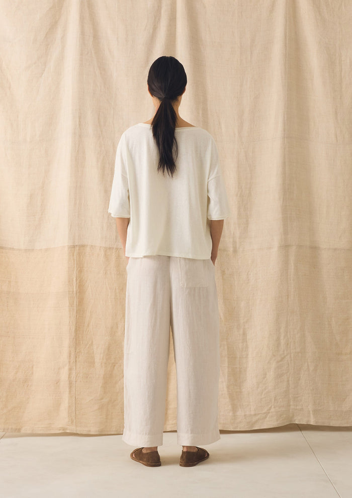 Cotton Hemp Jersey Tee | Chalk