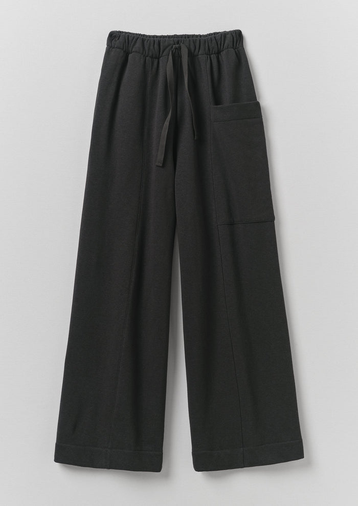 Cotton Hemp Loopback Jersey Pants | Dark Charcoal