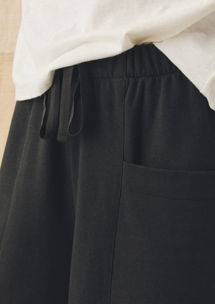 Cotton Hemp Loopback Jersey Pants | Dark Charcoal