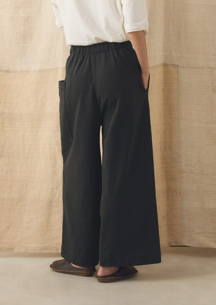 Cotton Hemp Loopback Jersey Pants | Dark Charcoal