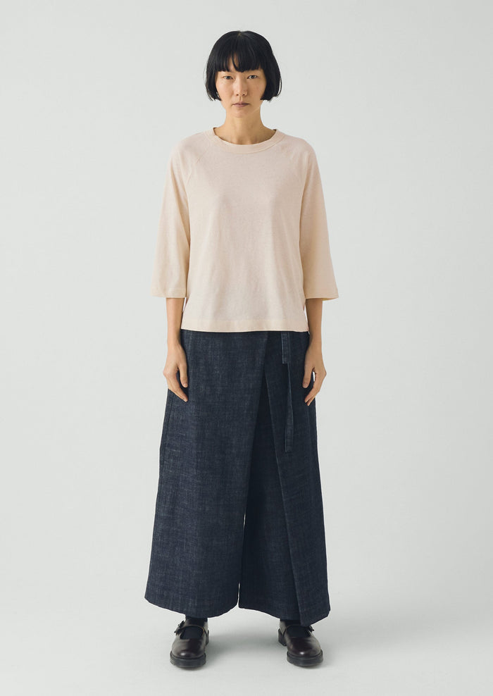 Cotton Hemp Raglan Tee | Ecru