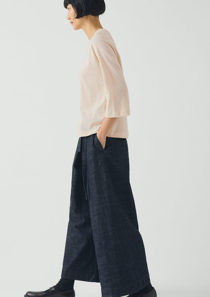Cotton Hemp Raglan Tee | Ecru