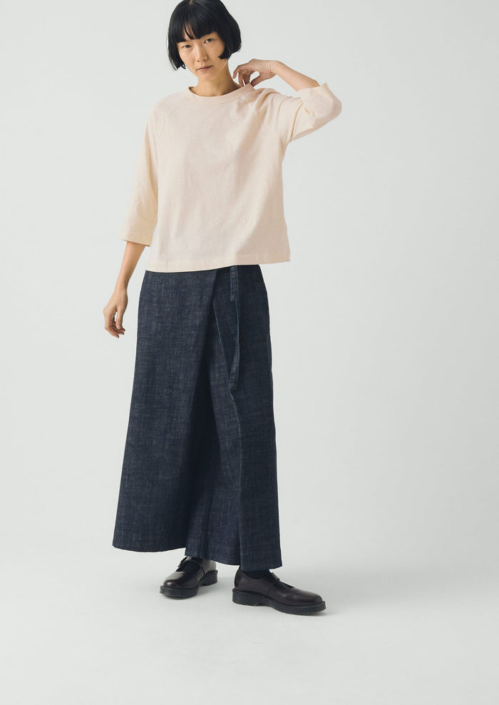 Cotton Hemp Raglan Tee | Ecru