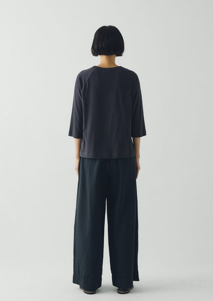 Cotton Hemp Raglan Tee | Slate