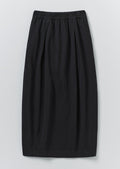 Cotton Jersey Pull On Skirt | Washed Black