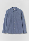 Cotton Linen Chambray Shirt | Chambray Blue