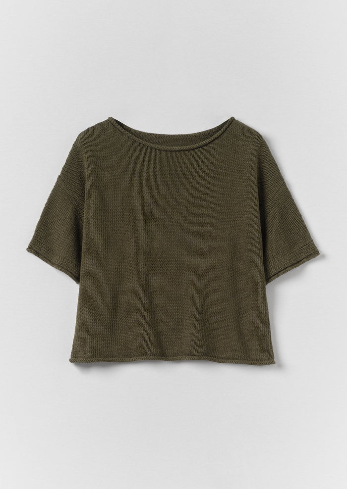 Cotton Linen Knitted Tee | Montella