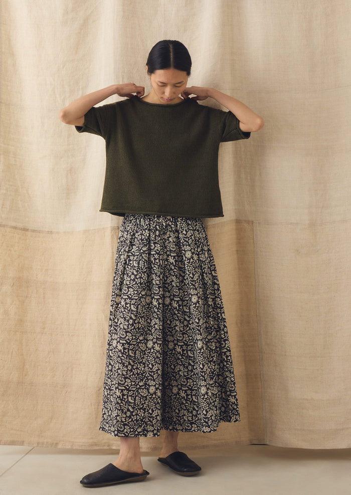 Cotton Linen Knitted Tee | Montella
