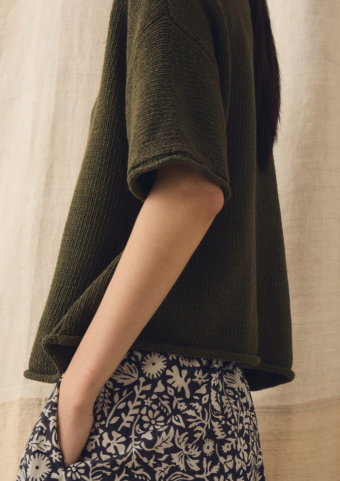 Cotton Linen Knitted Tee | Montella