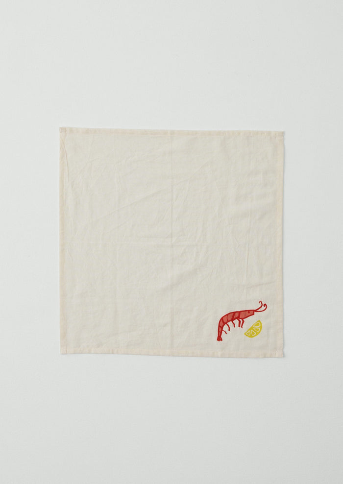 Cotton Linen Napkin | Shrimp