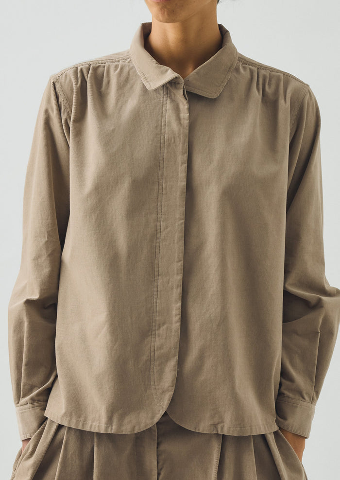 Cotton Needlecord Shirt | Dune
