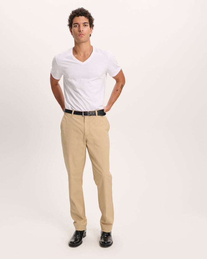 Cotton Twill Chino Pant - Khaki