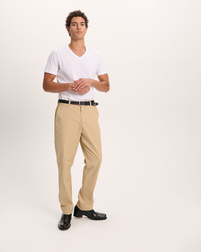 Cotton Twill Chino Pant - Khaki