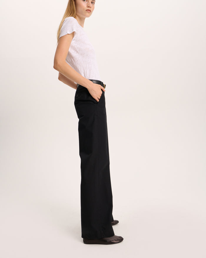 Cotton Twill Leigh Pant - Black