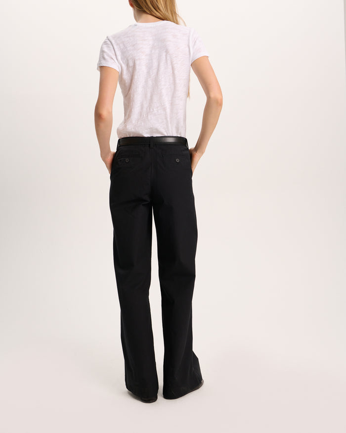 Cotton Twill Leigh Pant - Black