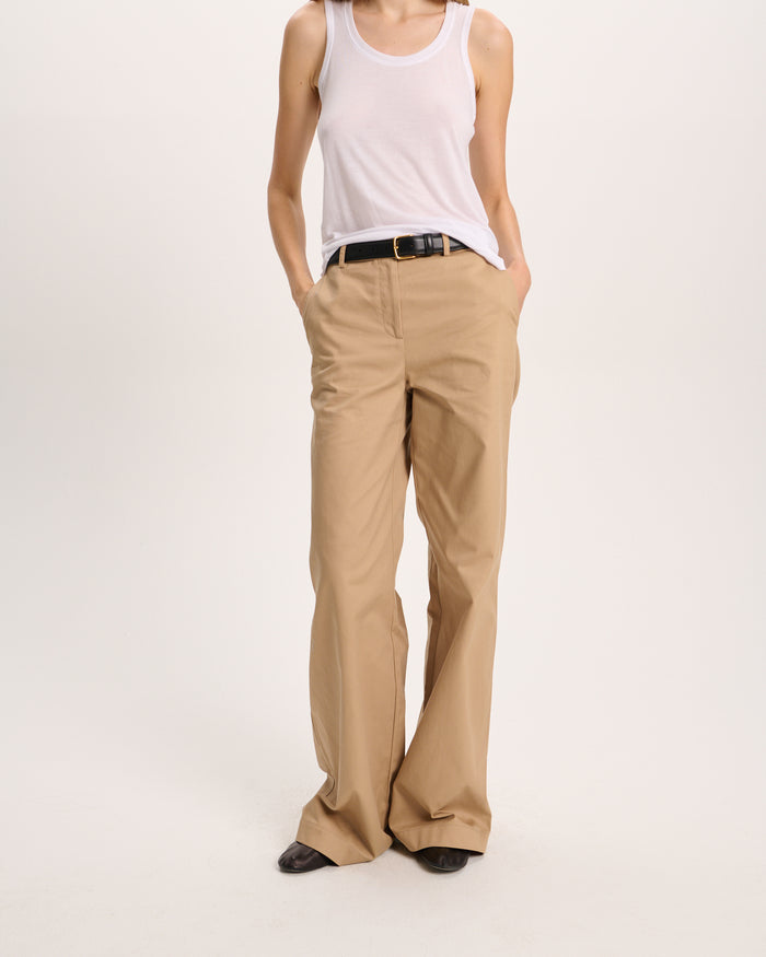 Cotton Twill Leigh Pant - Khaki