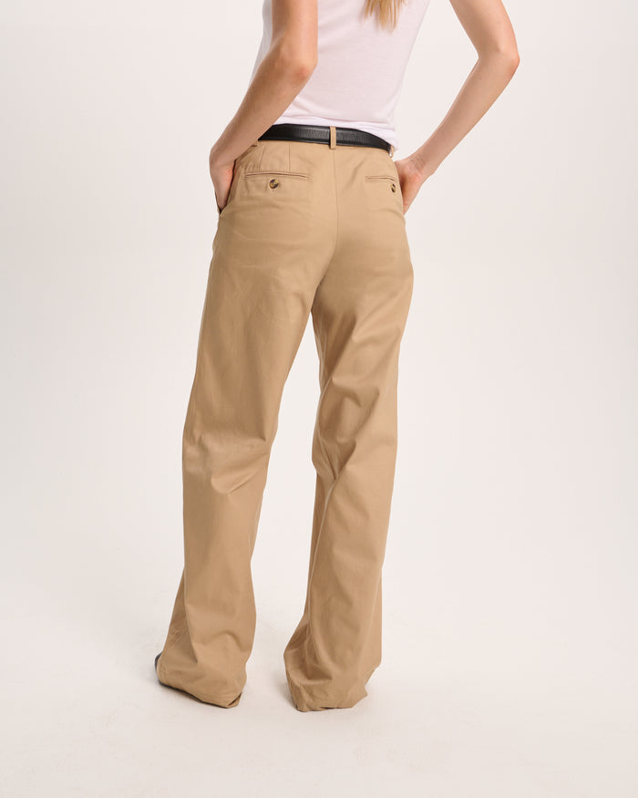 Cotton Twill Leigh Pant - Khaki