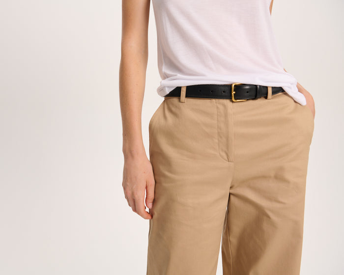 Cotton Twill Leigh Pant - Khaki