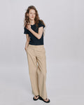 Cotton Twill Leigh Pant - Macadamia
