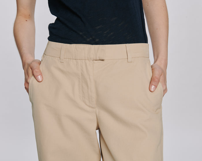Cotton Twill Leigh Pant - Macadamia
