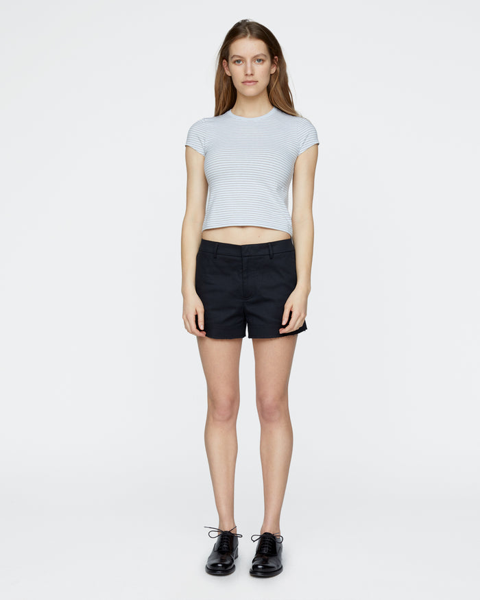 Cotton Twill Shorts - Black