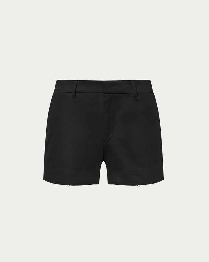 Cotton Twill Shorts - Black