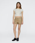 Cotton Twill Shorts - Khaki