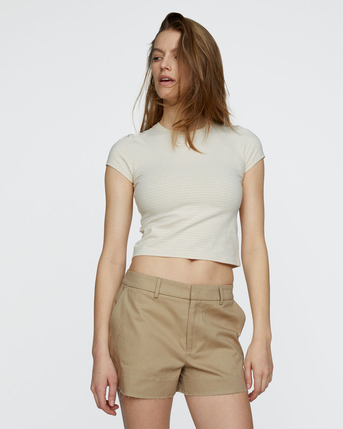 Cotton Twill Shorts - Khaki