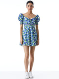 CRAWFORD SWEETHEART MINI DRESS - PERFECT PANSY MULTI