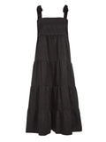 CYNTHIA TIE SHOULDER MIDI DRESS