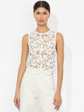 DANIELLE LACE FRONT TANK - OFF WHITE