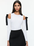 DARA PULLOVER - ECRU/BLACK