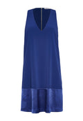 DARALEE TRAPEZE PANELED DRESS - INDIGO