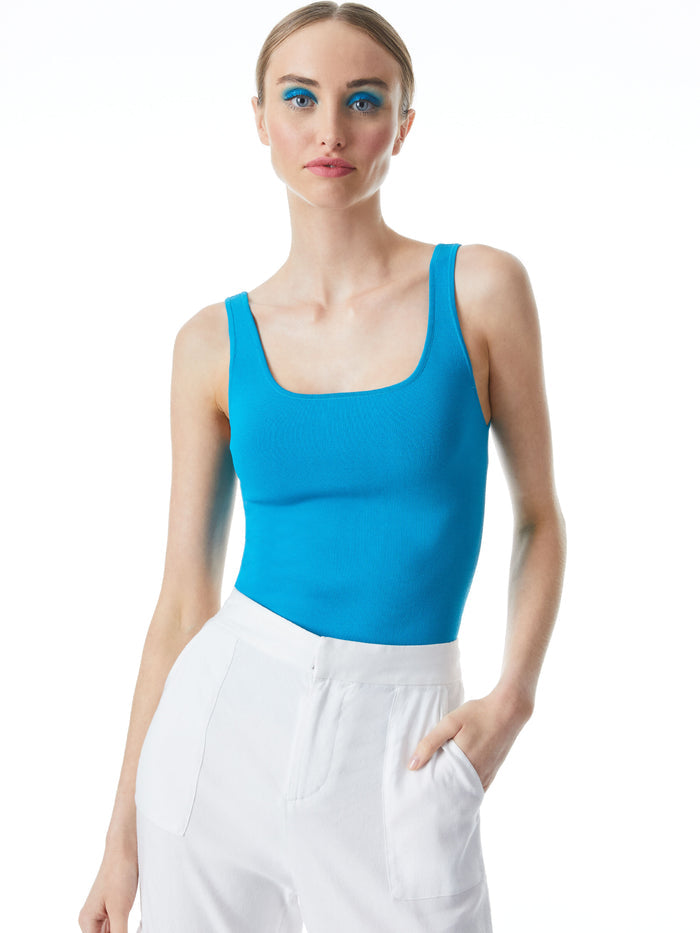 DARYN SWEATER TANK - OCEAN BLUE