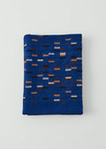 Dashed Wool Blanket | Blue/Cinnamon