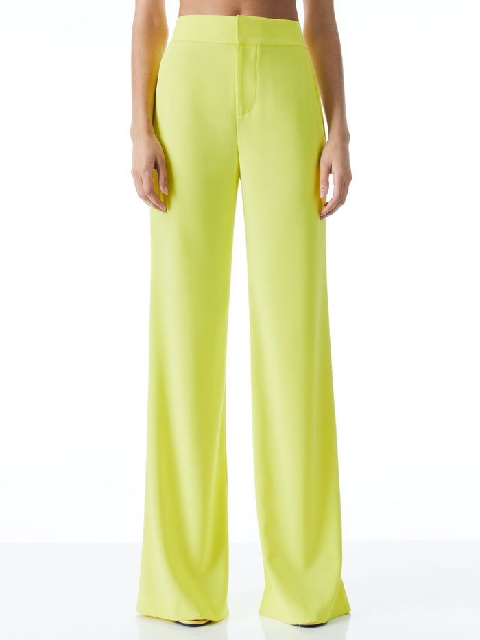 DEANNA HIGH WAISTED BOOTCUT PANT - LEMON SORBET