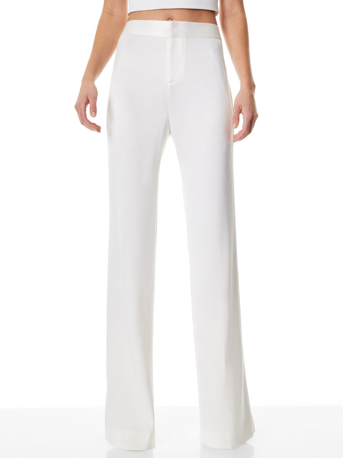 DEANNA HIGH WAISTED BOOTCUT PANT - ECRU